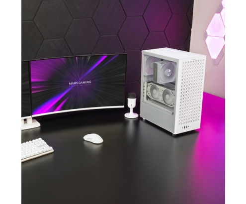 Mars Gaming MCT800W carcasa de ordenador Midi Tower Blanco