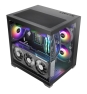 Mars Gaming MCVIEW3 carcasa de ordenador Mini Tower Negro