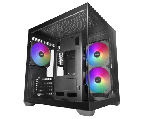 Mars Gaming MCVIEW3 carcasa de ordenador Mini Tower Negro