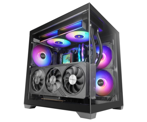 Mars Gaming MCVIEW3 carcasa de ordenador Mini Tower Negro