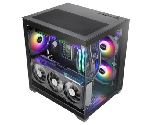 Mars Gaming MCVIEW3 carcasa de ordenador Mini Tower Negro