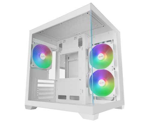 Mars Gaming MCVIEW3W carcasa de ordenador Mini Tower Blanco