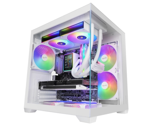 Mars Gaming MCVIEW3W carcasa de ordenador Mini Tower Blanco