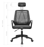 Mars Gaming MGC-ERGOB Asiento acolchado Respaldo de malla