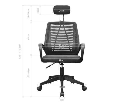 Mars Gaming MGC-ERGOB Asiento acolchado Respaldo de malla
