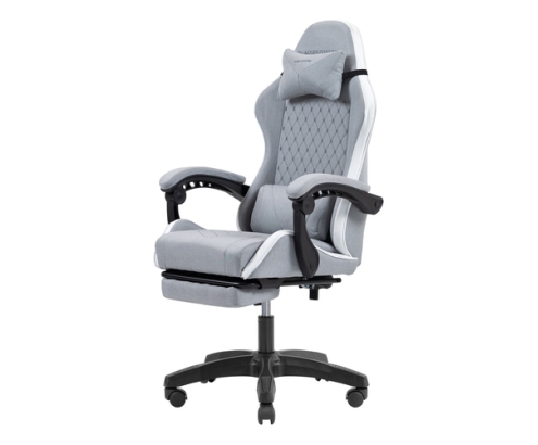 Mars Gaming MGCXFSW silla para videojuegos Silla para videojuegos de PC Asiento acolchado Gris, Blanco