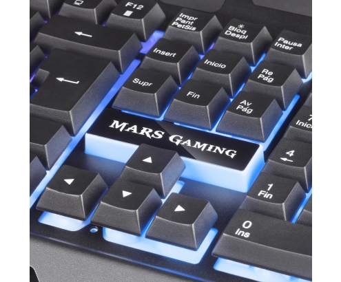Mars Gaming MK120ES Teclado gaming usb led rgb negro gris 