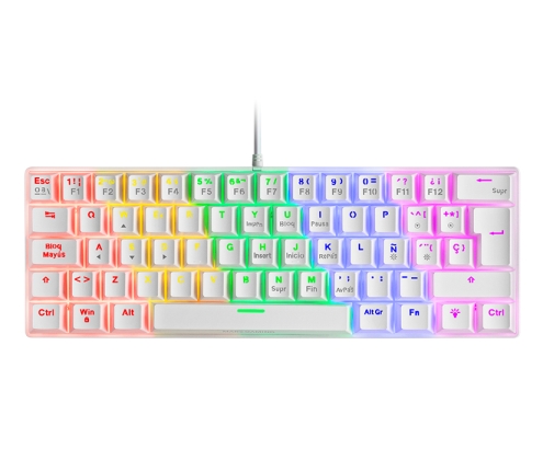Mars Gaming MK60 teclado Juego USB QWERTY Italiano Blanco