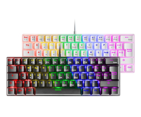 Mars Gaming MK60 teclado Juego USB QWERTY Italiano Blanco