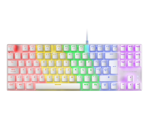 Mars Gaming MK80W teclado Juego USB QWERTY Italiano Blanco