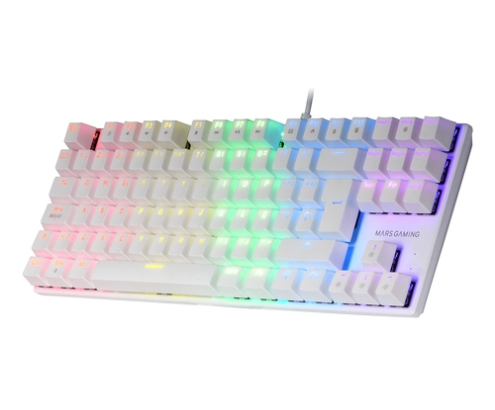 Mars Gaming MK80W teclado Juego USB QWERTY Italiano Blanco