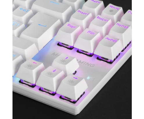 Mars Gaming MK80W teclado Juego USB QWERTY Italiano Blanco