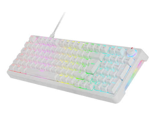 Mars Gaming MKPROWYFR teclado Juego USB AZERTY Francés Blanco