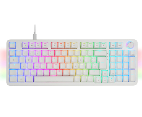 Mars Gaming MKPROWYFR teclado Juego USB AZERTY Francés Blanco