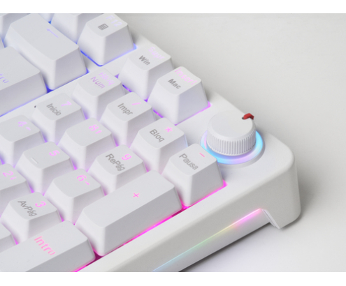 Mars Gaming MKPROWYFR teclado Juego USB AZERTY Francés Blanco