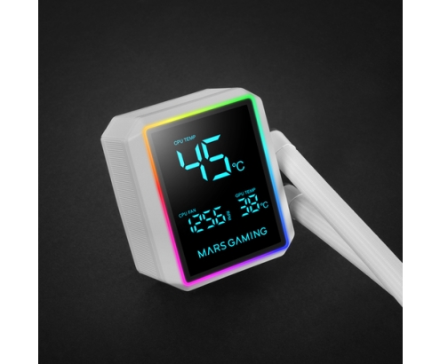Mars Gaming ML-LCDPRO240W Procesador Kit de refrigeración líquida 12 cm Blanco 1 pieza(s)