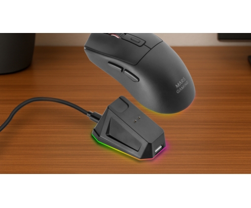 Mars Gaming MM-T3 ratón Juego mano derecha RF Wireless + Bluetooth + USB Type-A Óptico 14400 DPI