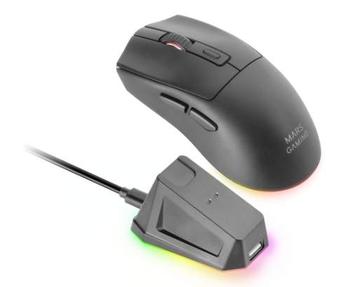 Mars Gaming MM-T3 ratón Juego mano derecha RF Wireless + Bluetooth + USB Type-A Óptico 14400 DPI