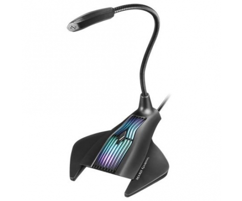 Mars Gaming  MMIC Micrófono sobremesa omnidireccional iluminación RGB Flow brazo aluminio flexible USB Negro