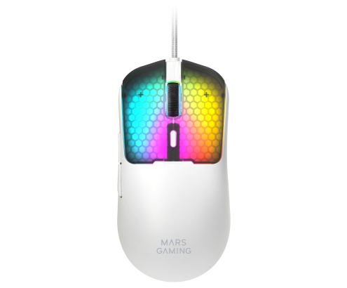 Mars Gaming MMVIPERW ratón Juego mano derecha USB Type-A + USB Type-C Óptico 12800 DPI
