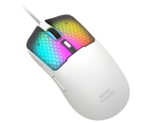 Mars Gaming MMVIPERW ratón Juego mano derecha USB Type-A + USB Type-C Óptico 12800 DPI