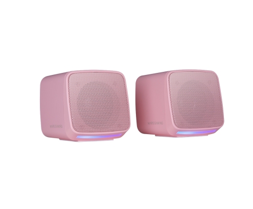 Mars Gaming MS-PRO, Altavoces Compactos 10W, Iluminación RGB Flow Dinámica, Altavoz PC con Caja de Control y Entrada Jack 3.5mm, Altavoces Gaming Co