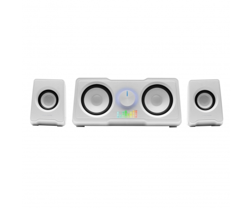 Mars Gaming MS22W Altavoces Compactos Gaming 2.2 RGB Flow Subwoofer + 4 Altavoces Activos Sonido DSP 35W Blanco