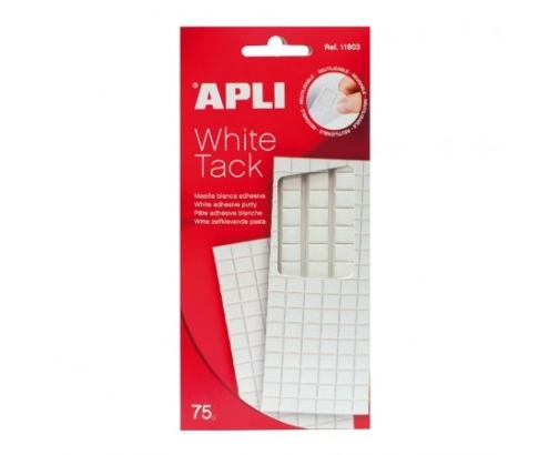 MASILLA ADHESIVA APLI 75 GR CUARTEADA BLANCA 11803