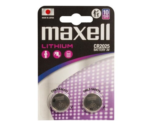 Maxell 12239200 pila doméstica Batería de un solo uso CR2025 Lithium-Manganese Dioxide (LiMnO2)