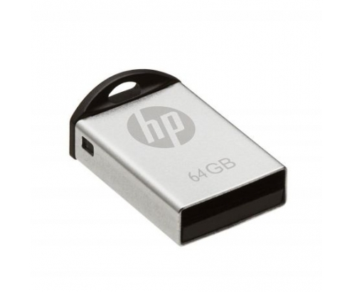 MEMORIA HP V222W USB 2.0 64GB 14MB/S LECTURA METAL PLATA HPFD222W-64P