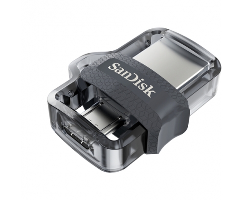 MEMORIA MICRO USB + USB 3.0 SANDISK ULTRA DUAL DRIVE M3.0 32GB GREY & SILVER SDDD3-032G-G46 