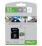 MEMORIA MICROSDHC PNY 32GB ELITE 100MB/S CON ADAPTADOR NEGRO VERDE GRIS P-SDU32GU185GW-GE