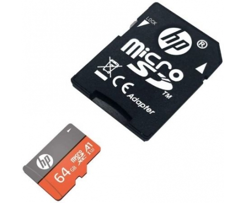 MEMORIA MICROSDXC HP 64GB + ADAPTADOR CLASE 10 100MB/S HFUD064-1V31A