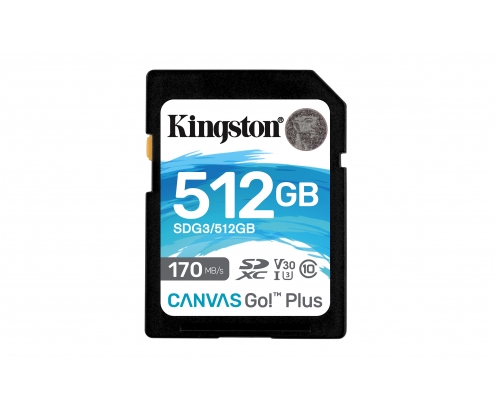 memoria sdxc kingston technology canvas go! plus memoria flash 512gb sd negro SDG3/512GB