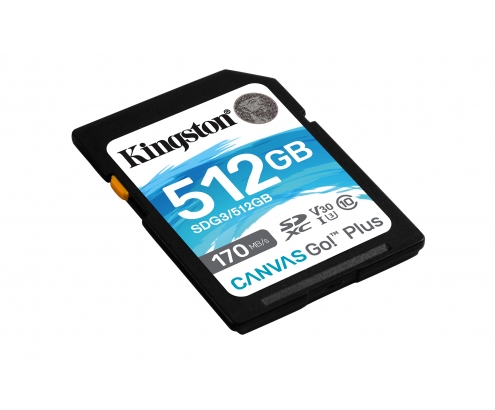 memoria sdxc kingston technology canvas go! plus memoria flash 512gb sd negro SDG3/512GB