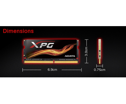 MEMORIA SODIMM ADATA XPG FLAME DDR4 2400MHz 4GB AX4S2400W4G15-SBF