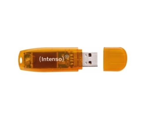 MEMORIA USB 2.0 INTENSO RAINBOW LINE NARANJA 64 GB 3502490