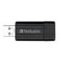 MEMORIA USB 2.0 VERBATIM PINSTRIPE 16GB NEGRO 49063