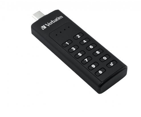 Memoria usb Verbatim Keypad Secure - Unidad USB-C de 32 GB Cifrada con un teclado integrado de acceso - Negro 49430