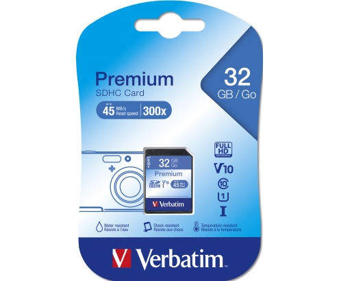Memoria Verbatim Premium memoria flash 32 GB SDHC Clase 10 43963