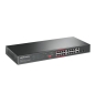 Mercusys 16-PORT 10/100MBPS+ 2-PORT GB RCK 16-PORT POE+ No administrado Fast Ethernet (10/100) Energía sobre Ethernet (PoE) Negro