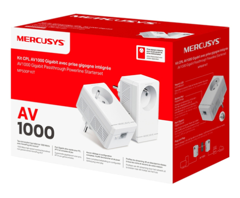 Mercusys AV1000 1000 Mbit/s Ethernet Blanco 2 pieza(s)