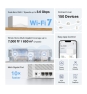 Mercusys Halo H25BE Doble banda (2,4 GHz / 5 GHz) Wi-Fi 7 (802.11be) Blanco 3 Interno