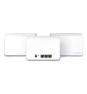 Mercusys Halo H70X (3-pack) Doble banda (2,4 GHz / 5 GHz) Wi-Fi 6 (802.11ax) Blanco Interno