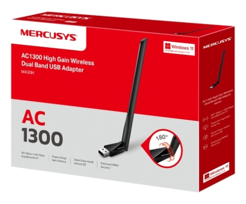 Mercusys MA30H adaptador y tarjeta de red WLAN 1300 Mbit/s