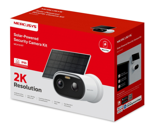 Mercusys MC410 KIT cámara de vigilancia Cámara de seguridad IP Exterior 2304 x 1296 Pixeles Pared