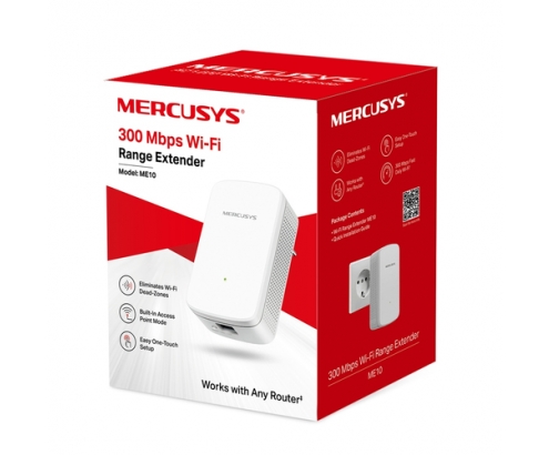 Mercusys ME10 ampliador de red Repetidor de red Blanco 10, 100 Mbit/s