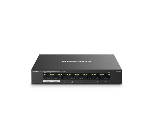 Mercusys MS108GP switch Gestionado Gigabit Ethernet (10/100/1000) Energía sobre Ethernet (PoE) Negro