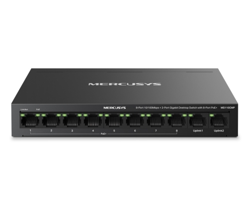 Mercusys MS110CMP switch Fast Ethernet (10/100) Energía sobre Ethernet (PoE) Negro