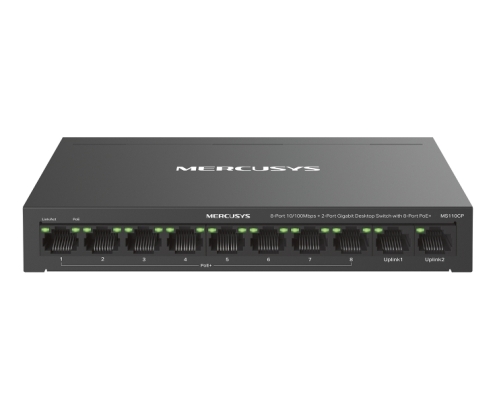 Mercusys MS110CP switch Fast Ethernet (10/100) Energía sobre Ethernet (PoE) Negro